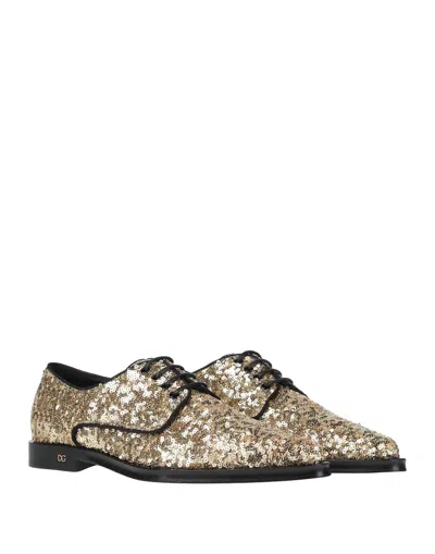 Dolce & Gabbana Pointed-toe Sequined Flats In Multi