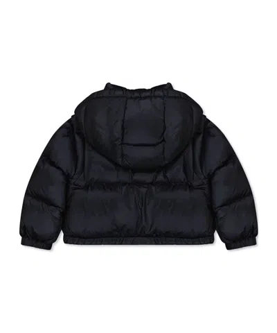 Moncler Logo Patch Down Jacket In Black