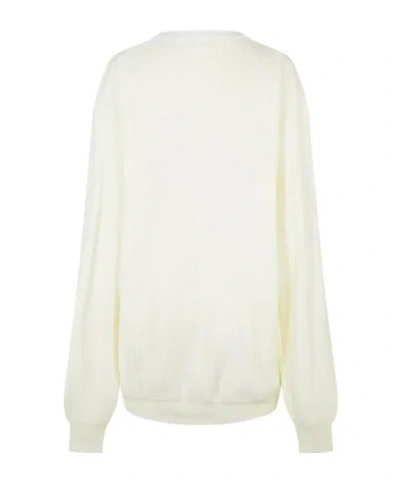 Comme Des Garçons Bow Sweatshirt In White