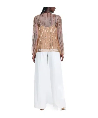 Max Mara Solid Color Long-sleeve Top In Brown