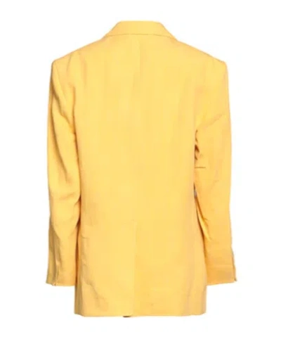 Jacquemus Solid Color Single-breasted Blazer In Yellow