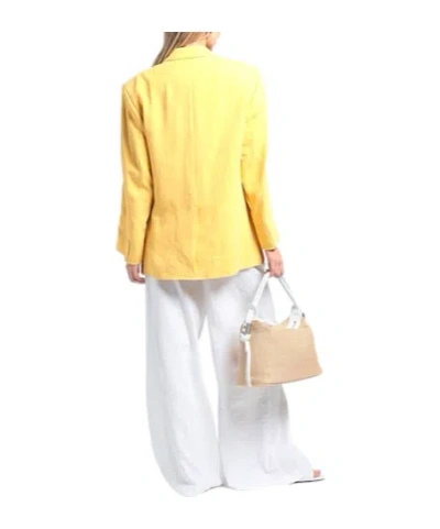 Jacquemus Solid Color Single-breasted Blazer In Yellow