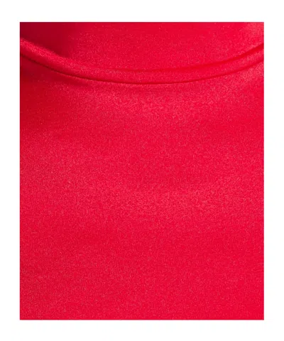 Dolce & Gabbana Solid Stretch Knit Top In Red