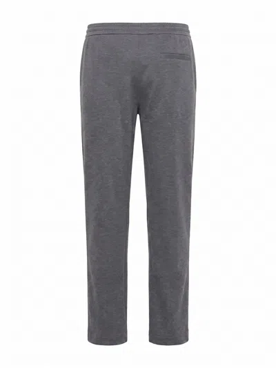 Peserico Cotton Blend Double Interlock Drawstring Joggers In Yellow