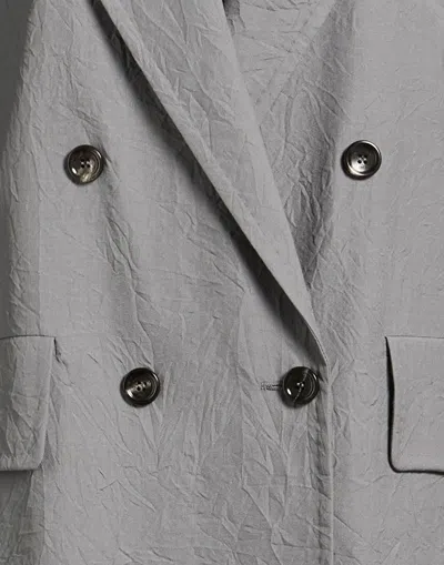 Max Mara Double-breasted Blazer In Gray