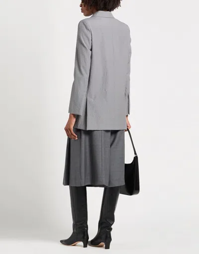 Max Mara Double-breasted Blazer In Gray