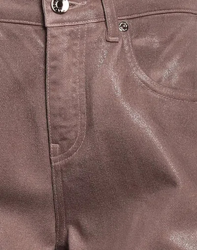 Dolce & Gabbana Solid Denim Trousers In Brown