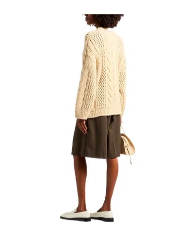 Brunello Cucinelli Solid Knit Sweater In Neutral