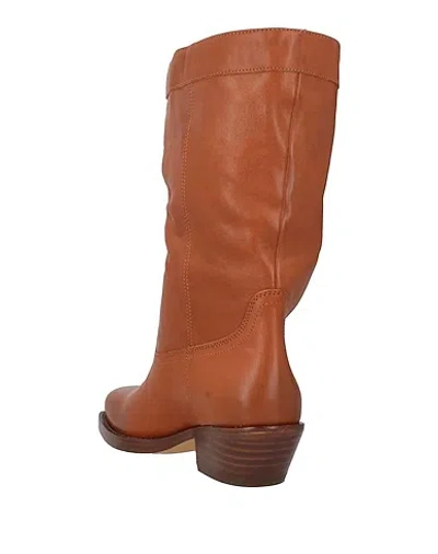 Isabel Marant Leather Calf Boot In Brown