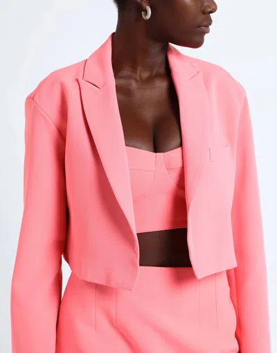 Maxco. Minimalist Solid Blazer In Pink