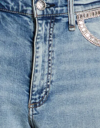 Rag & Bone Solid Color Denim Trousers In Blue