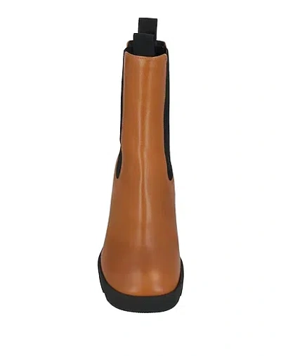 Burberry Brown Solid Carryover Boots In Red