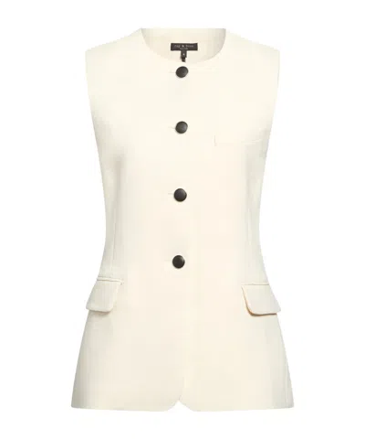 Rag & Bone Minimalist Sleeveless Jacket In White