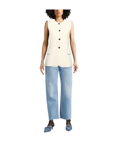 Rag & Bone Minimalist Sleeveless Jacket In White
