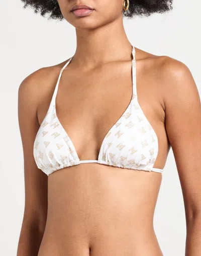 Max Mara Triangle Bikini Top In White