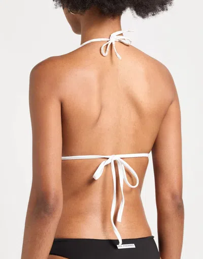 Max Mara Triangle Bikini Top In White