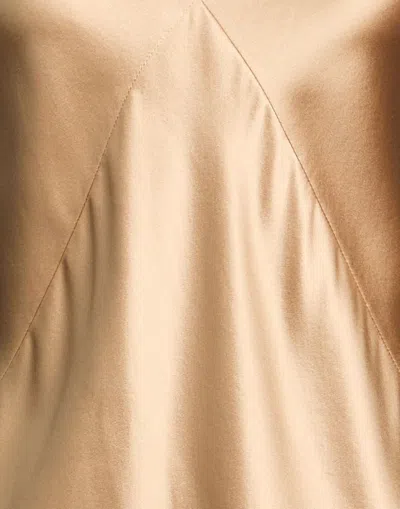 Max Mara Solid Satin Cami Top In Gold