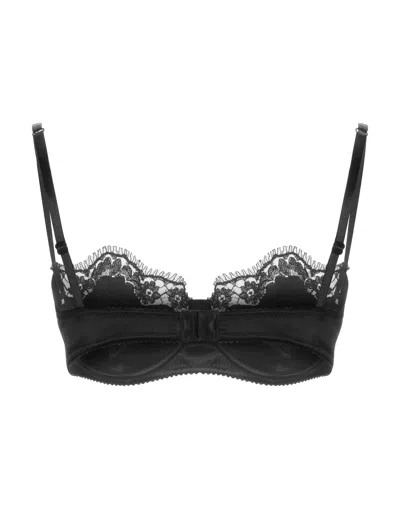 Dolce & Gabbana Solid Color Bras In Black