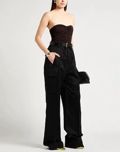 Saint Laurent High-waisted Multi-pocket Cargo Pants In Black