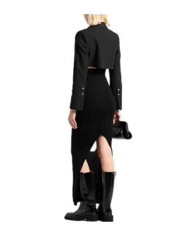 Ganni Solid Color Blazer In Black