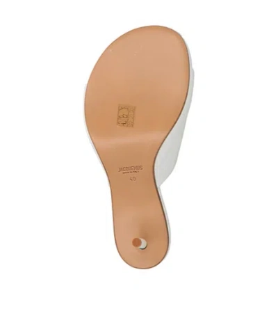 Jacquemus Minimalist Leather Sandals In White