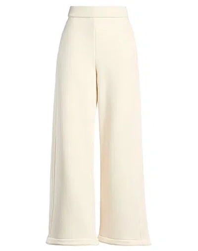 Max Mara Solid Casual Pants In White