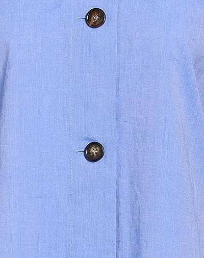 Max Mara Solid Colour Shirts In Blue