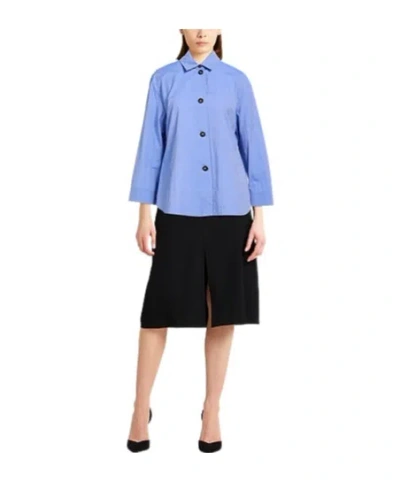 Max Mara Solid Colour Shirts In Blue