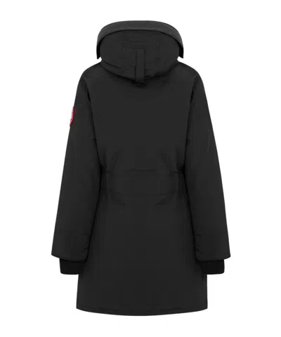 Canada Goose Logo Patch Down Jacket In Black