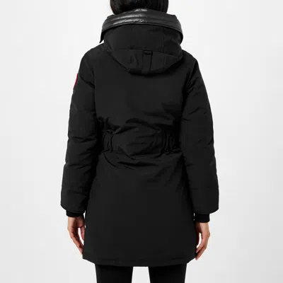 Canada Goose Logo Patch Down Jacket In Black