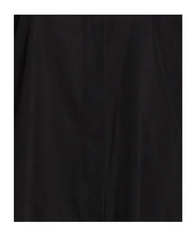 Max Mara Off-shoulder Long Sleeve Solid Shirt In Black