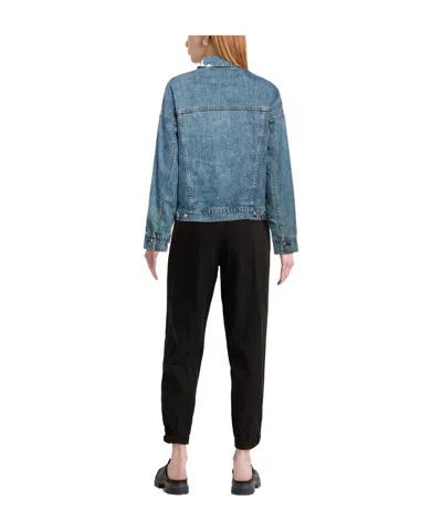 Rag & Bone Ryan Paneled Denim Jacket In Blue