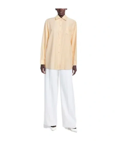 Sportmax Solid Long Sleeve Shirt In Neutral