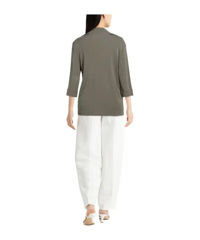 Max Mara Solid Color Tops In Gray