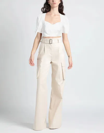Isabel Marant Solid Cropped Top In White