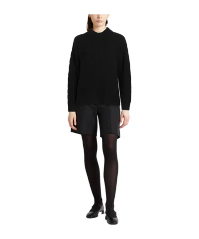 Max Mara Minimal Solid Knit Sweater In Black