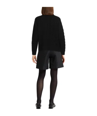 Max Mara Minimal Solid Knit Sweater In Black