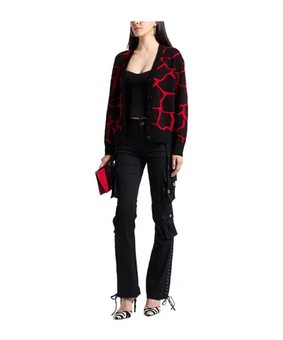Dolce & Gabbana Printed Cardigans In Black