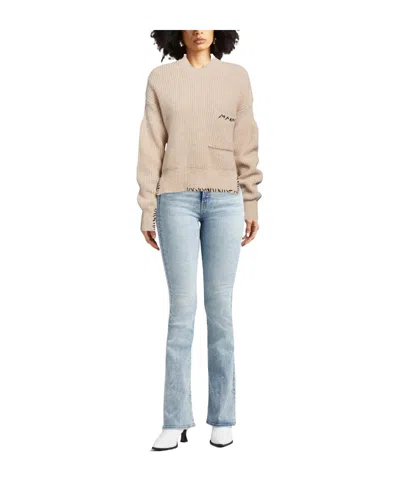 Marni Solid Color Wool Knit Sweater In Neutral