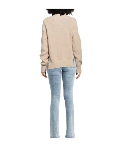 Marni Solid Color Wool Knit Sweater In Neutral