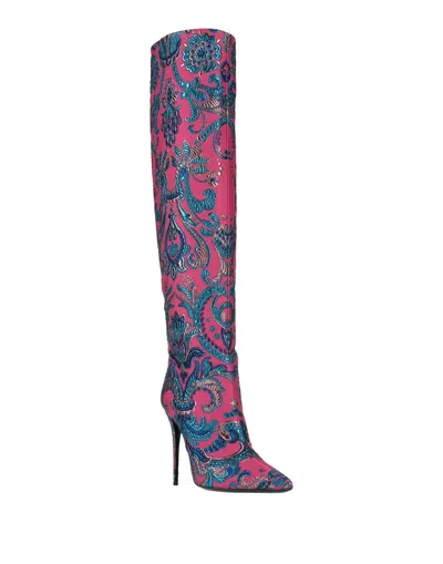 Dolce & Gabbana Pointed Toe Boots In Blue