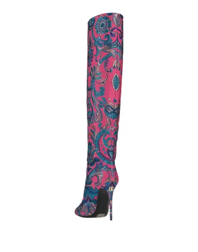 Dolce & Gabbana Pointed Toe Boots In Blue