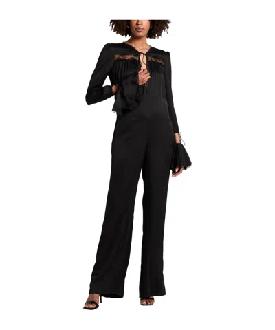 Saint Laurent Solid Color Jumpsuits In Black