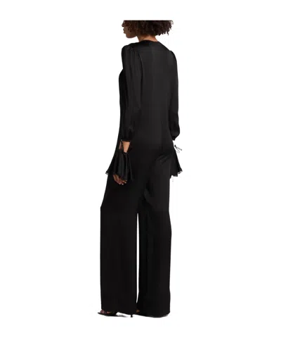 Saint Laurent Solid Color Jumpsuits In Black