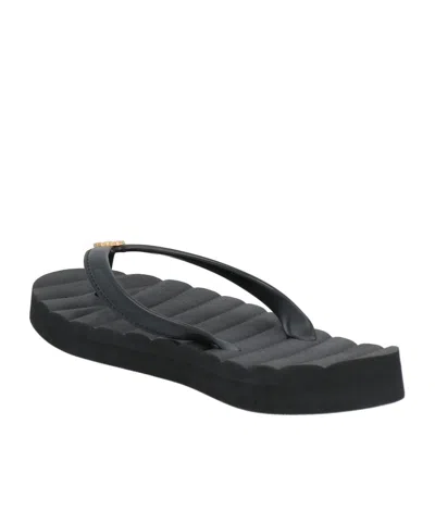 Tory Burch Plain Colour Flip Flops In Black
