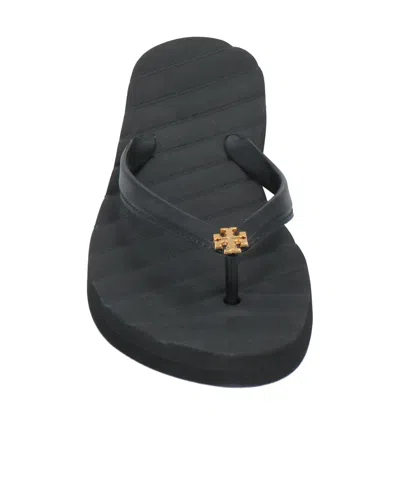 Tory Burch Plain Colour Flip Flops In Black