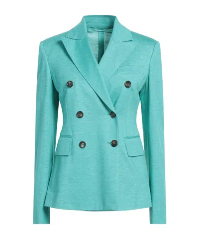 Max Mara Double-breasted Blazer In Blue