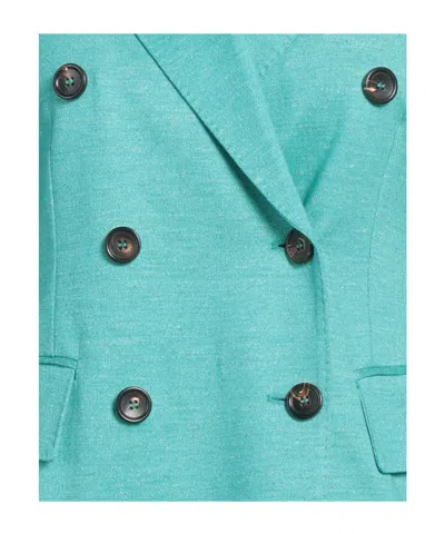 Max Mara Double-breasted Blazer In Blue