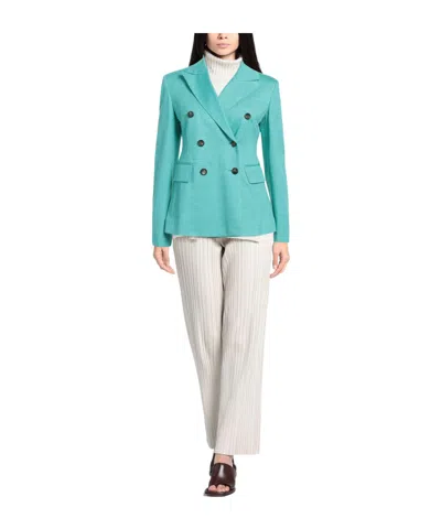 Max Mara Double-breasted Blazer In Blue