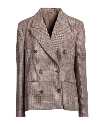 Brunello Cucinelli Double-breasted Blazer In Brown